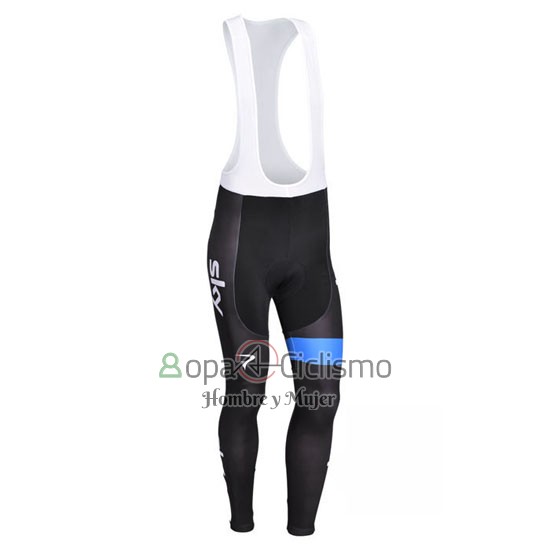 Sky Ropa Ciclismo Culotte Largo 2013 Mangas Largas Azul y Negro